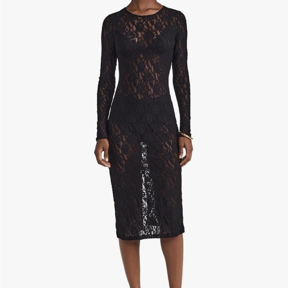 Hanky Panky Black Lace Midi Dress